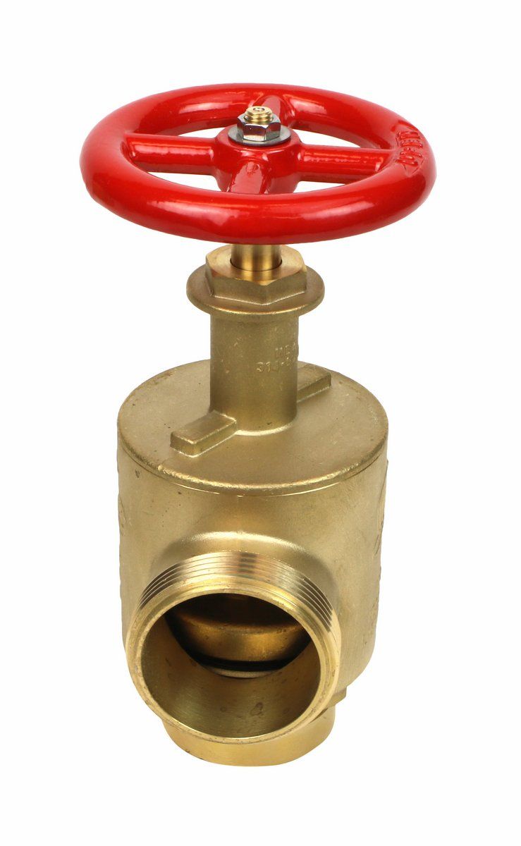 2-1/2" Grooved x Male NST Brass Angle Hose Valve (UL/FM, 300 PSI)