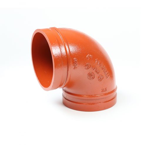 8" Grooved 90° Short Radius Elbow – Ductile Iron, UL/FM Approved