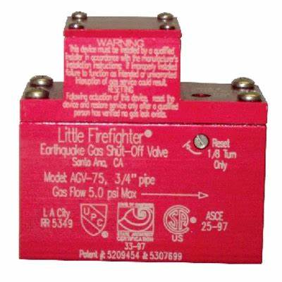 Little Firefighter AGV-125 Seismic Gas Shut-Off Valve – 1-1/4" Horizontal