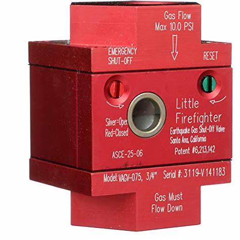 Little Firefighter VAGV-100 Seismic Gas Shut-Off Valve – 1" Vertical