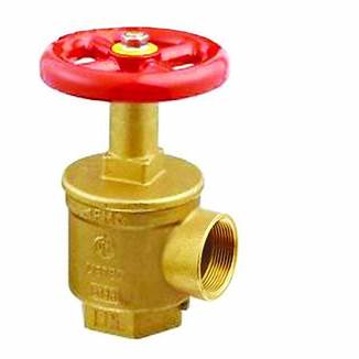 2-1/2" Grooved x Male NST Brass Angle Hose Valve (UL/FM, 300 PSI)