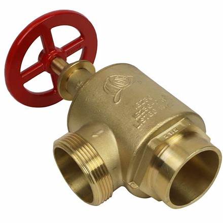 2-1/2" Grooved x Male NST Brass Angle Hose Valve (UL/FM, 300 PSI)
