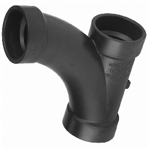 3" × 3" × 1-1/2" ABS DWV Combination Wye and 1/8 Bend (Hub x Hub)