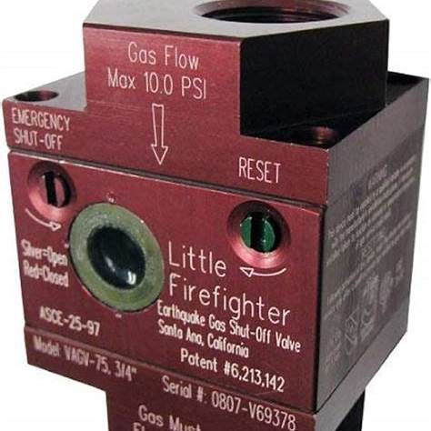 Little Firefighter VAGV-100 Seismic Gas Shut-Off Valve – 1" Vertical