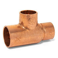 1" x 3/4" x 1" Copper Reducing Tee