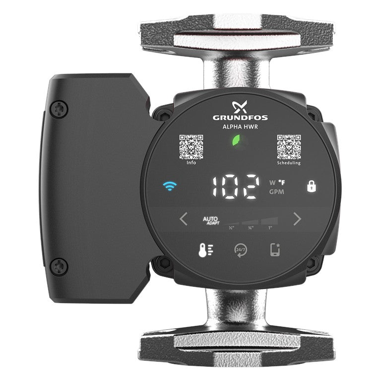 Grundfos UPS15-55SFC Stainless Steel 3-Speed Circulator Pump – 115 V