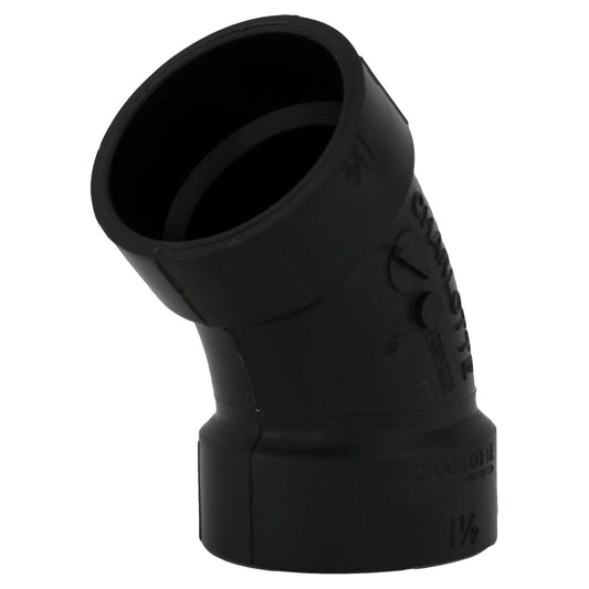 1-1/2" ABS 45 Elbow (Hub x Hub)