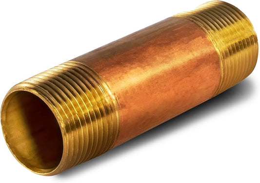 1/2" x 2-1/2" Brass Pipe Nipple (Threaded Both Ends)