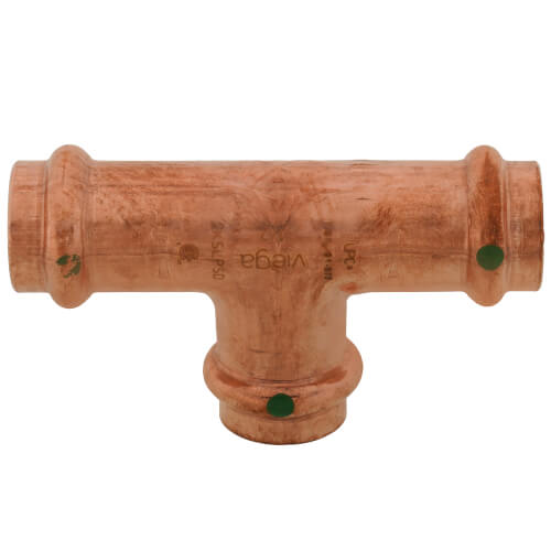 1-1/2" x 1-1/2" x 1" Reducing Tee Copper ProPress