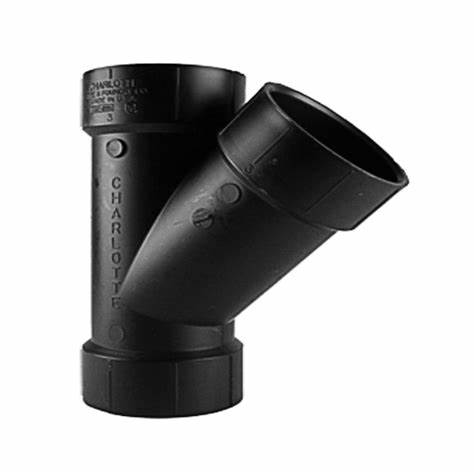 1-1/2 inch ABS DWV wye fitting hub x hub black

