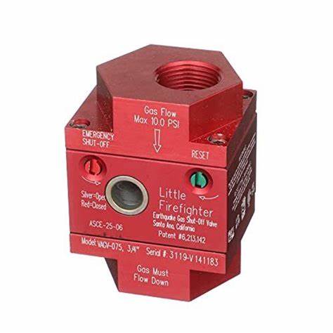 Little Firefighter VAGV-100 Seismic Gas Shut-Off Valve – 1" Vertical