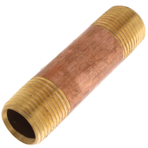 1" × 2" Brass Nipple (Threaded Both Ends)