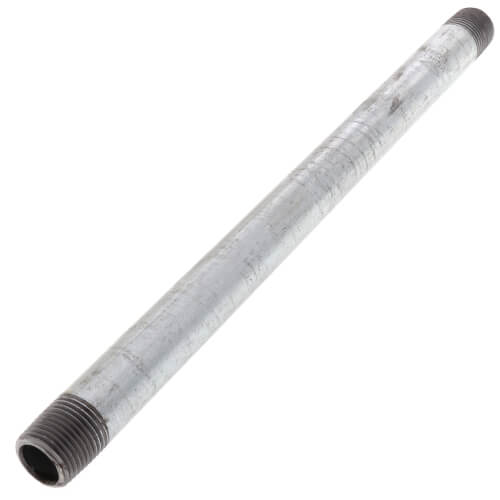 1" × 11" Galvanized Steel Nipple (Threaded Both Ends)