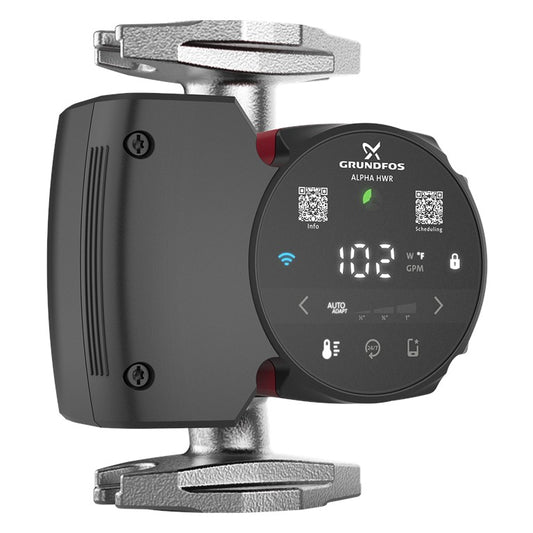 Grundfos ALPHA HWR 15-29 SF/T Smart ECM Circulator Pump (115 V)