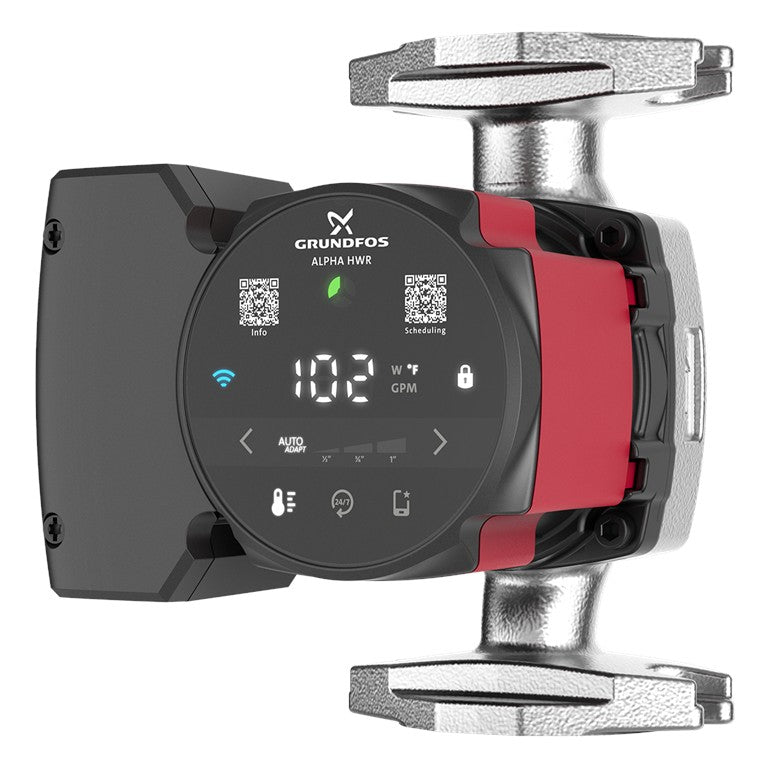 Grundfos UPS15-55SFC Stainless Steel 3-Speed Circulator Pump – 115 V